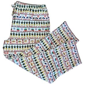 Hanna Andersson ELF Adult Unisex Holiday Flannel Pajama Pants Sz XXL NWOT